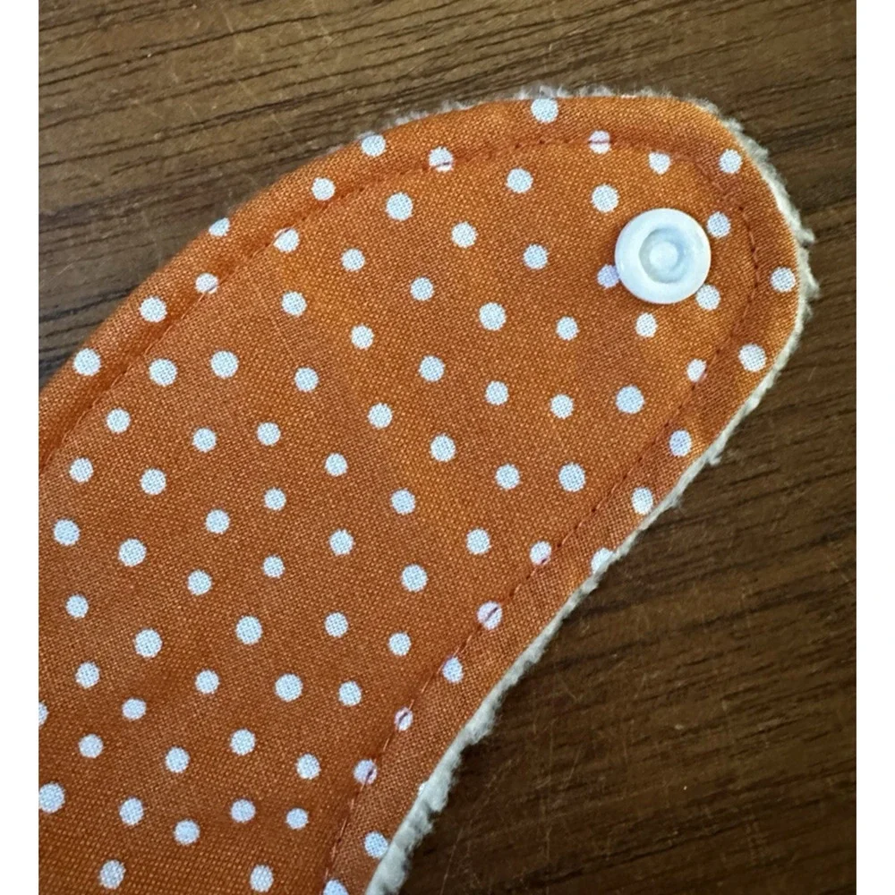 2 Handmade Baby Bib Gift Set Bib & Pacifier Clip Candy Corn Polka Dot